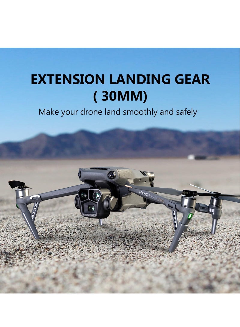 SYOSI Mavic 3 Pro Landing Gear Extended Leg Support Stand Support Protector Holder for DJI Mavic 3 Pro Accessories Stable Quick-release Height Increase 30mm Lightweight Only 25.5g Black - Image 2