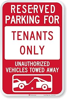SmartSign SmartSign - K-8727-EG-12x18 "Reserved Parking For Tenants, Unauthorized Vehicles Towed" Sign | 12" x 18" 3M Engineer - Image 1