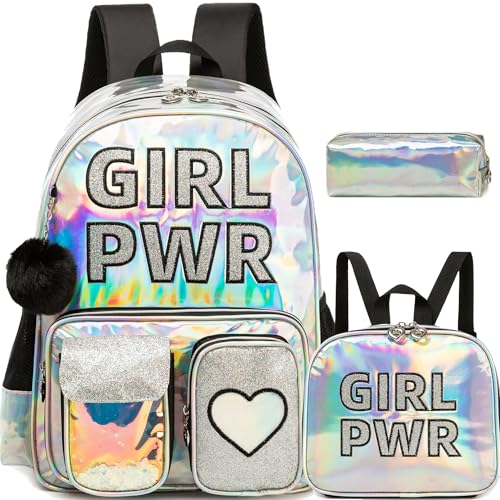 Meetbelify Backpack for Girls Backpacks with Lunch Box Pencil Case for Elementary Student Kids School Travel Bag for Girls Ages 6-8 Years Old - Image 1