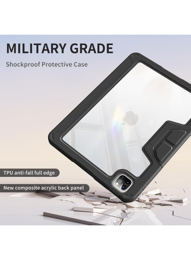 ELTRAZONE iPad Air 11" (M3 2025/M2 2024) & iPad Pro 11" Case | Clear Back Smart Cover with Pencil Holder | Multiple Viewing Angles, Magnetic Stand, Auto Sleep/Wake – Black - Image 5