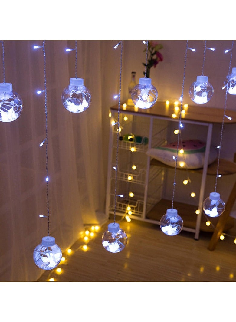 Indoor Outdoor Decoration Wishing Ball String Light Ramadan Eid  Home Decoration Led Ball Shape Flashing Curtain Lights Waterproof Multicolor - Image 4