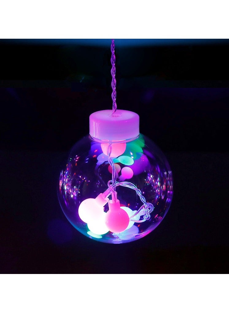 Indoor Outdoor Decoration Wishing Ball String Light Ramadan Eid  Home Decoration Led Ball Shape Flashing Curtain Lights Waterproof Multicolor - Image 3
