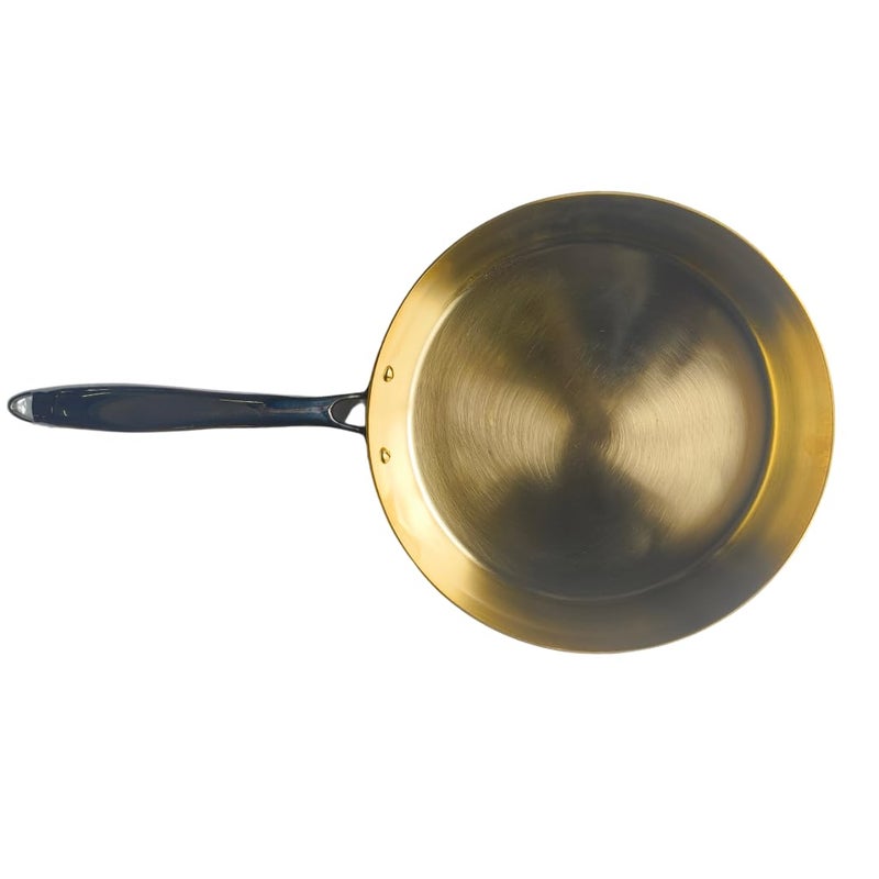 NUTRION Pure Bronze Frying Pan Traditional Indian Cooking PanTawa for Cooking with HealthBoosting Properties 24 cm Medium Pan - Image 2