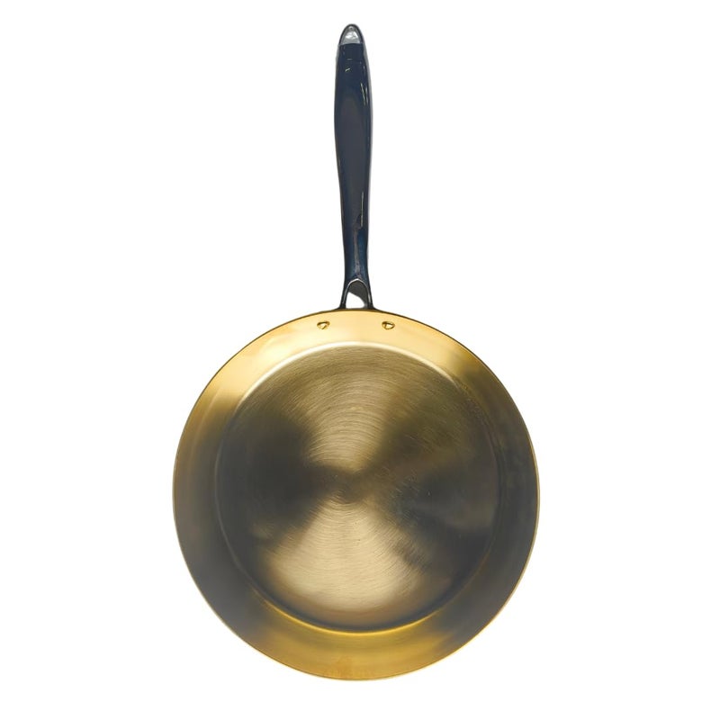 NUTRION Pure Bronze Frying Pan Traditional Indian Cooking PanTawa for Cooking with HealthBoosting Properties 24 cm Medium Pan - Image 5