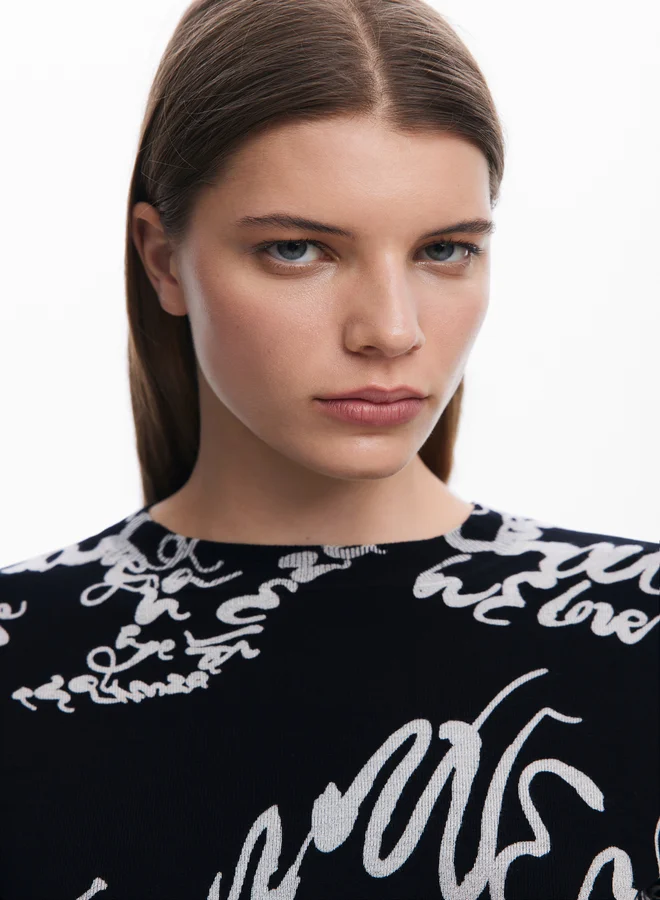 DESIGUAL Arty Print Sweater