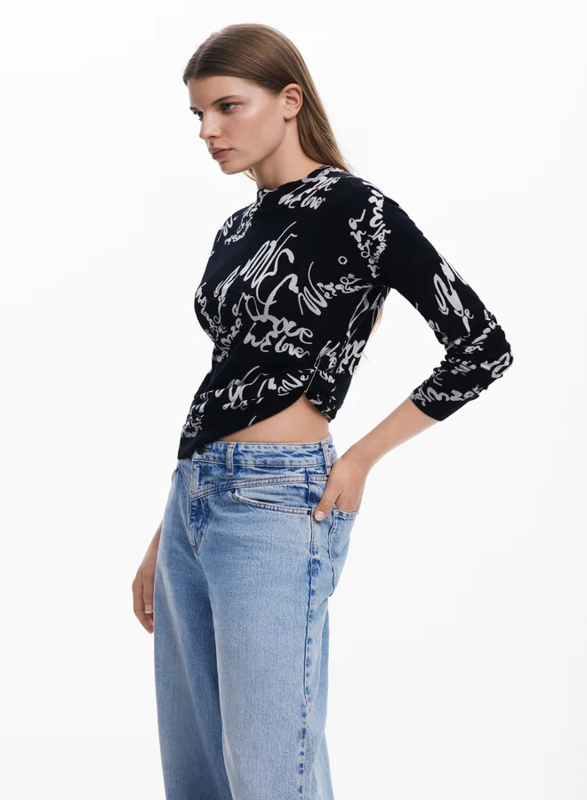 DESIGUAL Arty Print Sweater