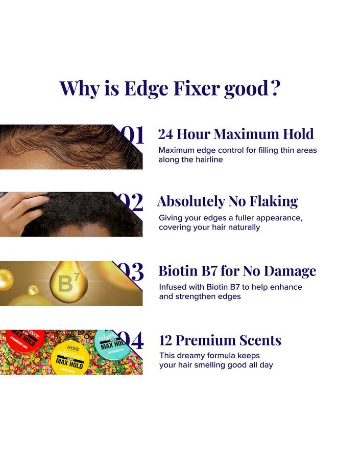 Red by Kiss Red by Kiss Edge Fixer 24 Hour Maximum Hold Edge Wax No Flaking Biotin B7 Infused Hair Gel 1.01 fl.oz  - Image 4