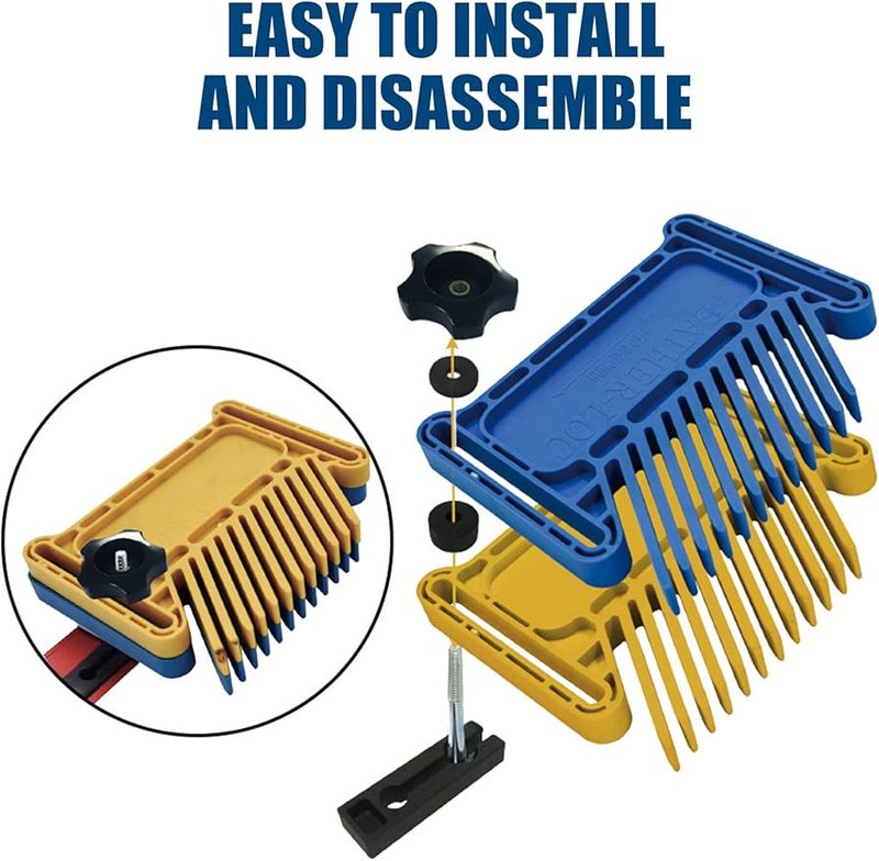 جهاز النجارة الأزرق القابل للتعديل بلوحة الريش لملحقات منشار الطاولة الثابتة - Image 4