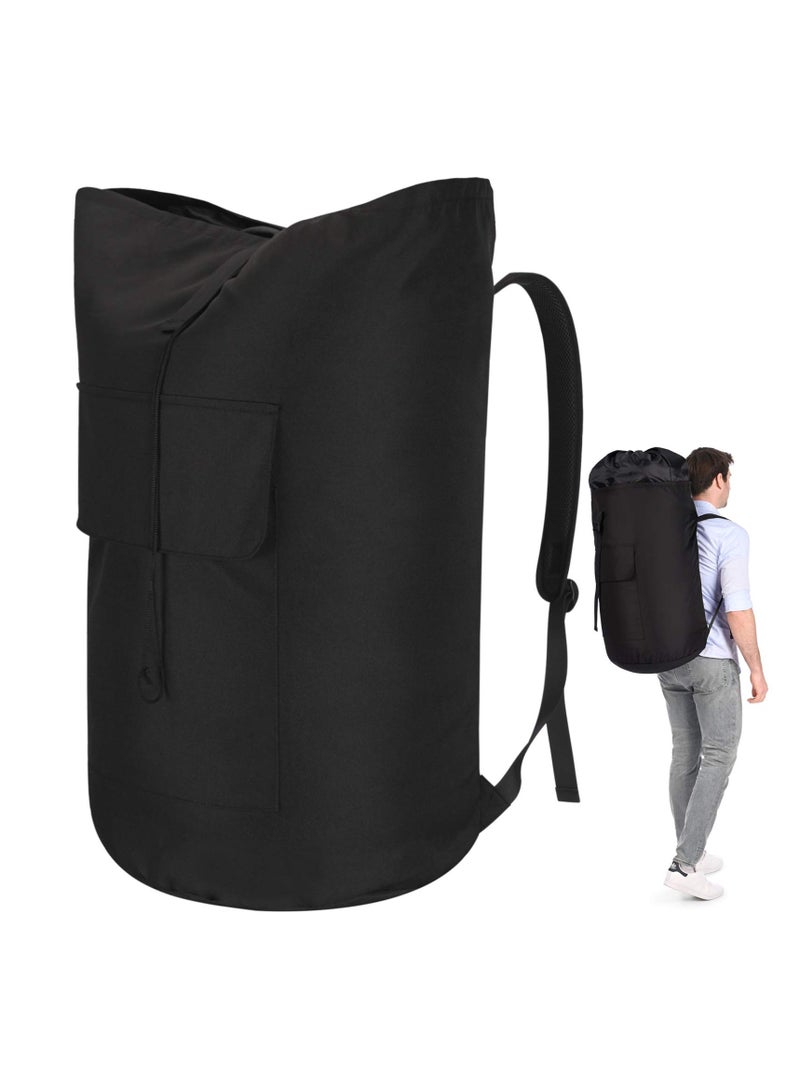 KASTWAVE Laundry Bag Backpack, 115L Extra Large Laundry Bag with Shoulder Straps, Adjustable & Foldable Design, Portable Laundry Backpack for Laundromat, College, Travel, Camping - Image 1