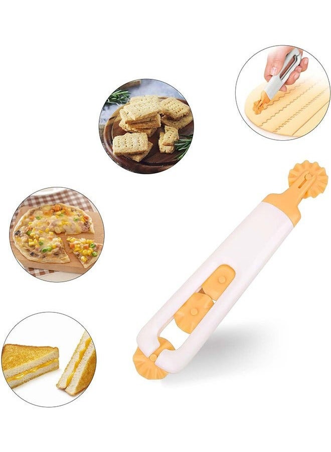 OMEVE 4-in-1 Baking Crust Cutter, Pastry Cutting Wheel, Pie Crust Cutting Wheel, Pastry Wheel Decorator, Pizza Lace Maker, Pizza Cutter, Bread Cutter, Dough Cutter - Image 5