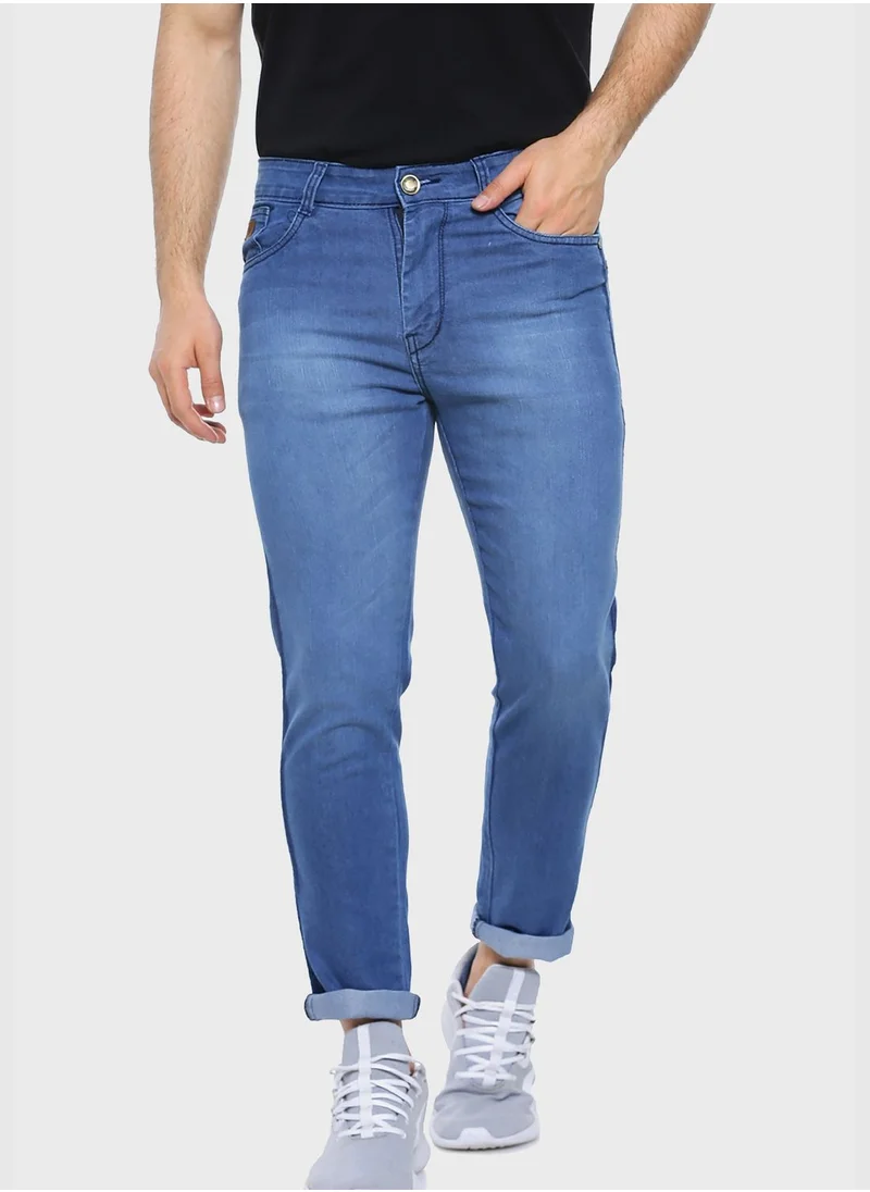 Campus Sutra Jeans with Side Stripes