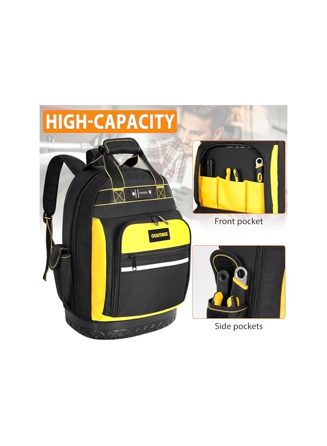 PROMASS promass Tool Backpack,Heavy Duty Backpack, Waterproof Multifunctional Tool, Durable Tool Storage， Large Storage Bag for Industrial Construction, Hand Tool Carry Bag  - Image 3