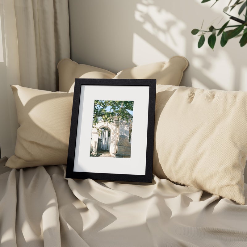 Vittanly 8x10 Picture Frame, Engineered Wood with Shatter Resistant Plexiglass, Display Pictures 5x7 with Mat or 8x10 without Mat, Photo Frame for Wall or Table Top Display, Black, 1 Pack - Image 2