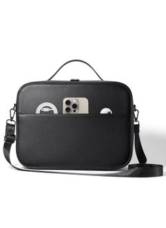 Suitable For Apple Vision Pro Storage Bag Apple Vision Pro Protective Case Portable Leather Storage Bag-Specifications:Black