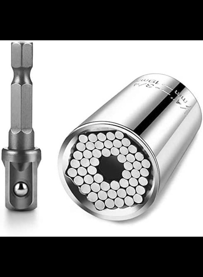 ABBASALI Screwdriver Set with Damaged Universal Socket Multi Function Universal Socket Adapter Wrench Socket Wrench - Image 1