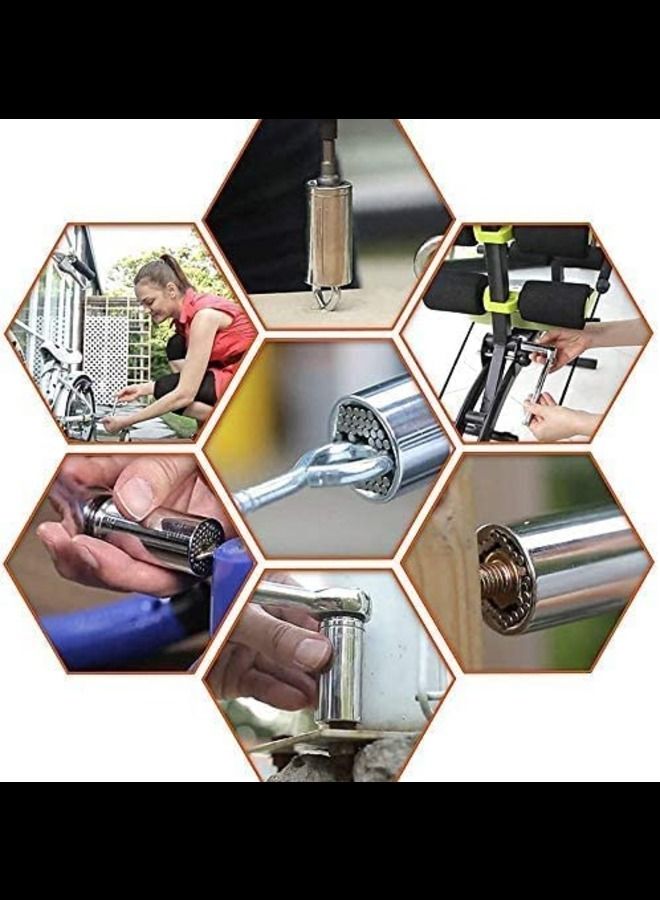 ABBASALI Screwdriver Set with Damaged Universal Socket Multi Function Universal Socket Adapter Wrench Socket Wrench - Image 2