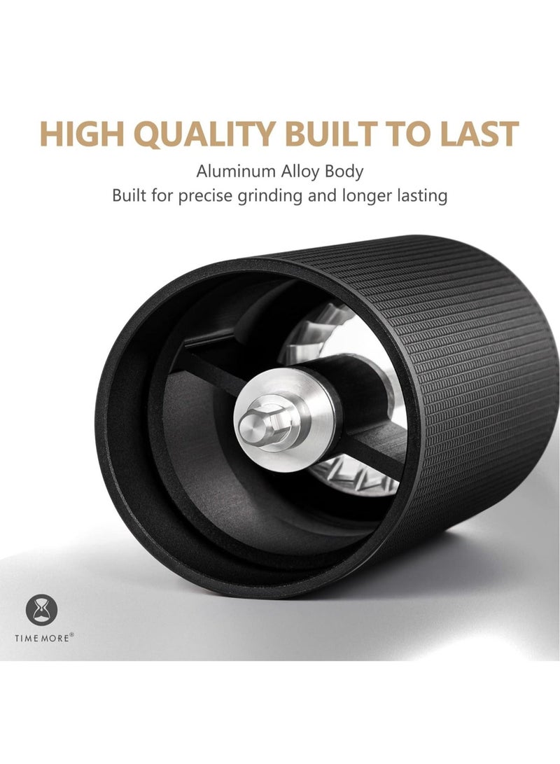 TIMEMORE Chestnut C3 ESP Hand Coffee Grinder, Manual Coffee Hand Grinder Capacity 25g with CNC Stainless Steel Conical Burr, Internal Adjustable Setting, Double Bearing Positioning for Travel, Camping (Black) - Image 2