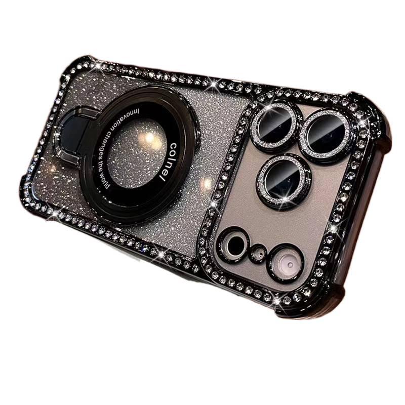 TPU MagSafe Case for iPhone 13 with Drop Protection and Kickstand plus Shockproof plus Strong Magnetic plus Scratch Resistant in Black - ModaStar - Image 1