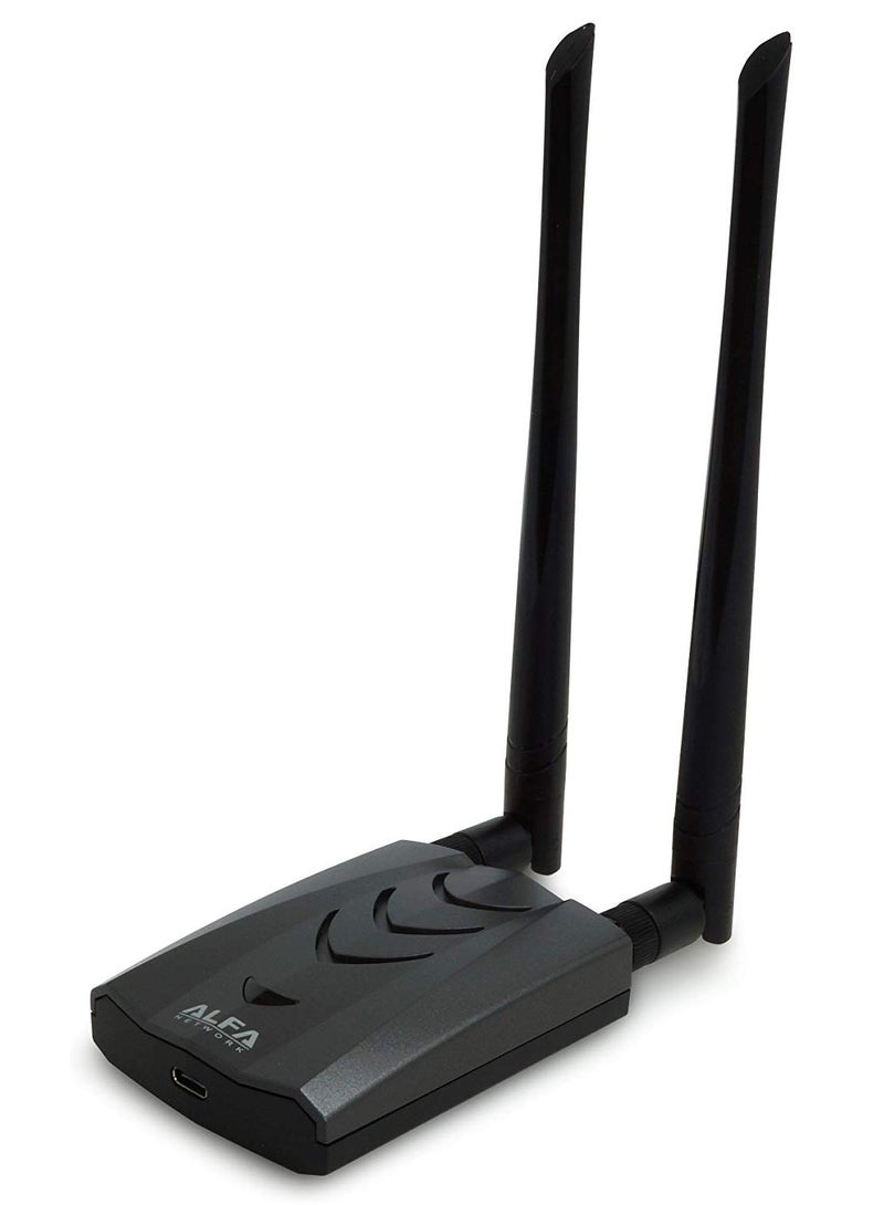 ALFA Network 【New Version Type-C WiFi USB】 ALFA AWUS036ACH Long-Range Dual-Band AC1200 Wireless Wi-Fi Adapter w/2x 5dBi External Antennas – 2.4GHz 300Mbps/5GHz 867Mbps – 802.11ac & A, B, G, N - Image 1