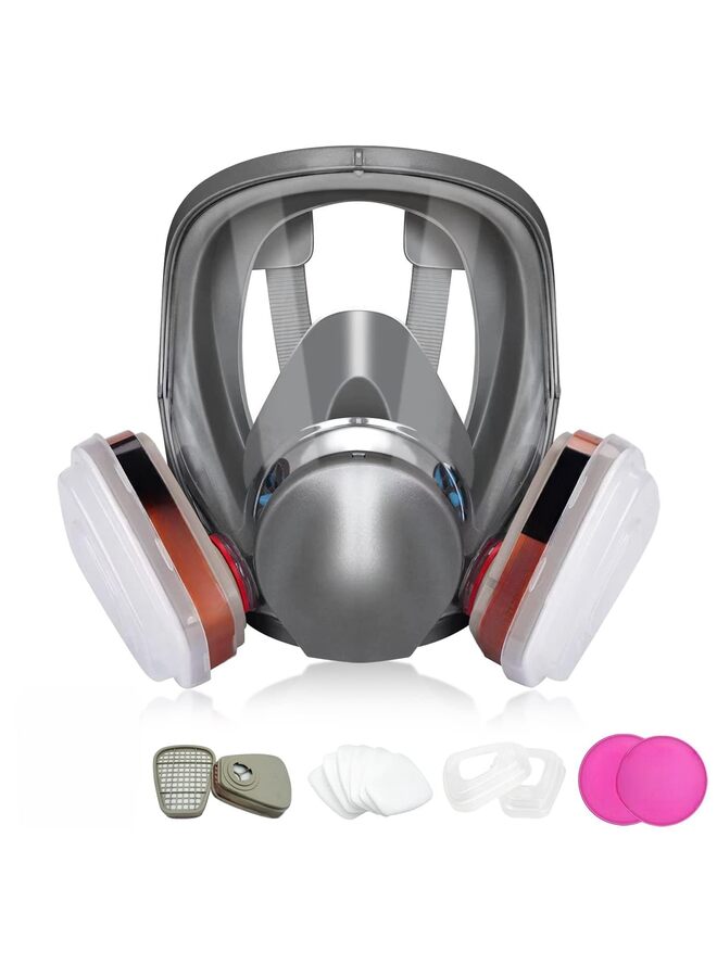 Full Face Respirator Mask, 6800 Reusable Respirator Paint Cover Mask, Ideal for Paint Spray, Welding - Image 1