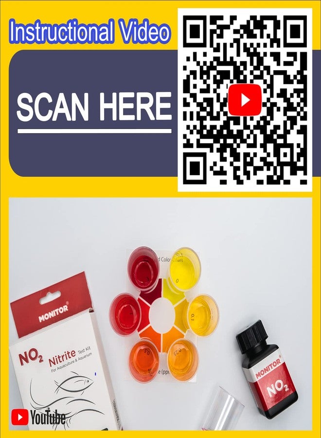 Monitor Nitrite Test KIT (200 Tests) - Monitor Aquarium and aquaculture Water Quality - Image 2