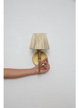 Maison Avf Antique Leather Antique Gold Led Wall Lighting Sconce  - Image 1
