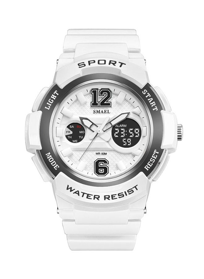 NIBEMINENT unisex Water Resistant Resin Analog+Digital Watch 1632