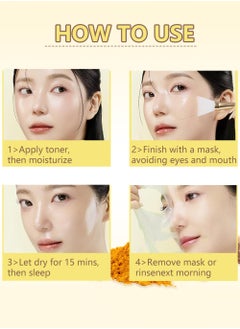 KOEC Turmeric Overnight Wrapping Peel Off Mask with Applicator ,Nourishes Dull with Hydrolyzed Collagen for Glowing Skin & Improved Elasticity,75ml  - Image 5
