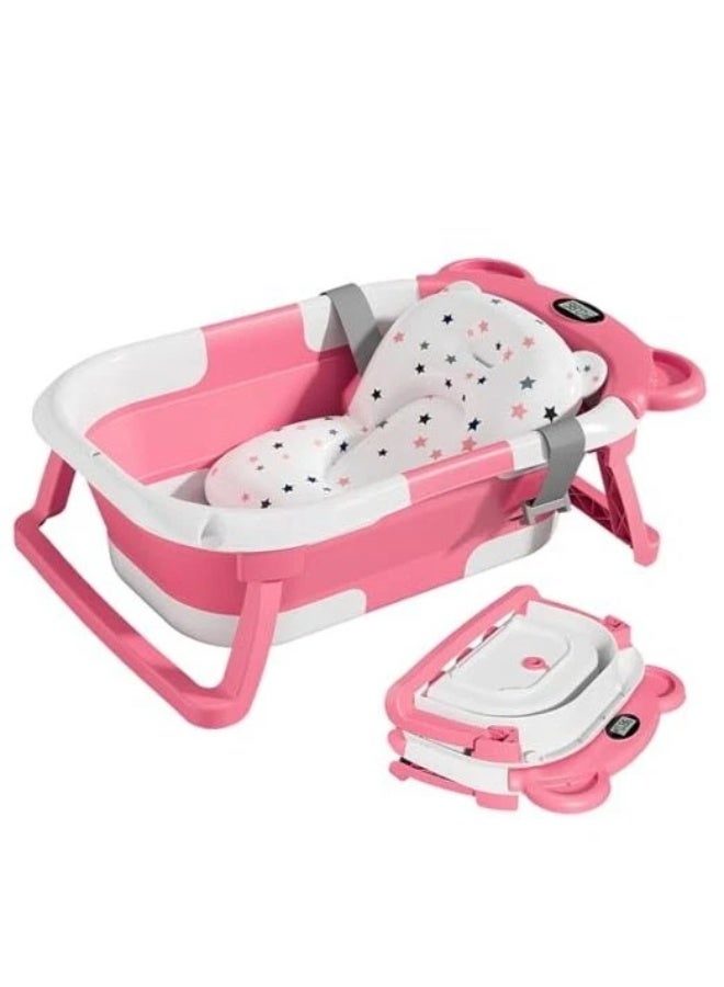 MUMS PLANET Baby Bath Pillow Baby Bathtub Pad Newborn Bath Pillow  with Ergonomic Bath Pillow for Bathtub Baby Space Saving Bath Pad for Newborns, for 0-12 Months Baby Bath from MUMS PLANET -Bathtub Seat - Newborns - For Kids and Baby Bath Cushion - Image 1