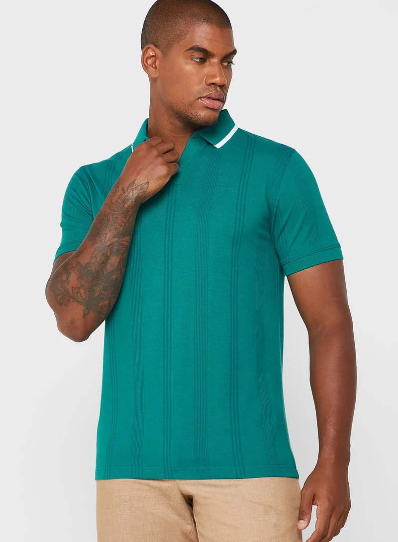 Robert Wood Notch Collar Polo Shirt