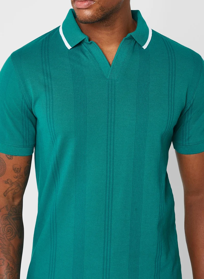 Robert Wood Notch Collar Polo Shirt