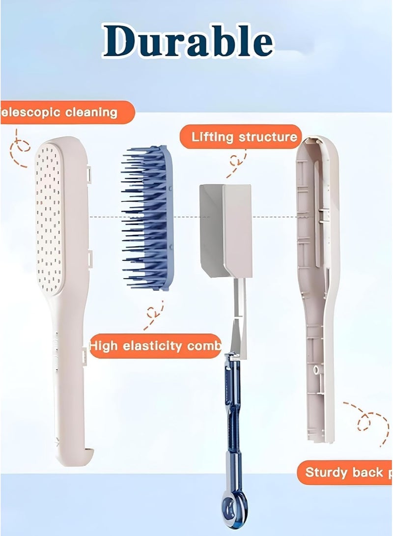 Advanced Self-Cleaning Pet Grooming Slicker Brush for Dogs, Cats and All Household Pets – Professional-Grade Deshedding and Detangling Tool for Removing Loose Hair, Shedding Undercoat, Mats, Tangles, Dander, Knots and Dead Fur Effortlessly – Anti-Static Stainless Soft Bristles with Rounded Skin-Safe Tips for Sensitive Skin, Designed to Smooth the Coat, Reduce Breakage, Enhance Natural Shine and Prevent Matting – One-Button Hair Removal Plate for Instant Clean-Up and Maximum Hygiene – Ergonomic Non-Slip Comfort-Grip Handle for Superior Control During Long Grooming Sessions – Suitable for All Fur Types Including Long, Short, Heavy, Curly, Thick, Fine, Double and Dense Coats – Reduces Shedding Dramatically, Keeps Home Cleaner, Improves Skin Circulation and Supports Healthier, Shinier Fur – Perfect for Daily Home Grooming or Professional Pet Grooming Salons – Ideal for Puppies, Adult Dogs, Large Breeds, Small Breeds, Kittens, Senior Cats and All Furry Pets - Image 5