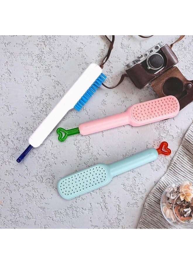 Advanced Self-Cleaning Pet Grooming Slicker Brush for Dogs, Cats and All Household Pets – Professional-Grade Deshedding and Detangling Tool for Removing Loose Hair, Shedding Undercoat, Mats, Tangles, Dander, Knots and Dead Fur Effortlessly – Anti-Static Stainless Soft Bristles with Rounded Skin-Safe Tips for Sensitive Skin, Designed to Smooth the Coat, Reduce Breakage, Enhance Natural Shine and Prevent Matting – One-Button Hair Removal Plate for Instant Clean-Up and Maximum Hygiene – Ergonomic Non-Slip Comfort-Grip Handle for Superior Control During Long Grooming Sessions – Suitable for All Fur Types Including Long, Short, Heavy, Curly, Thick, Fine, Double and Dense Coats – Reduces Shedding Dramatically, Keeps Home Cleaner, Improves Skin Circulation and Supports Healthier, Shinier Fur – Perfect for Daily Home Grooming or Professional Pet Grooming Salons – Ideal for Puppies, Adult Dogs, Large Breeds, Small Breeds, Kittens, Senior Cats and All Furry Pets - Image 3