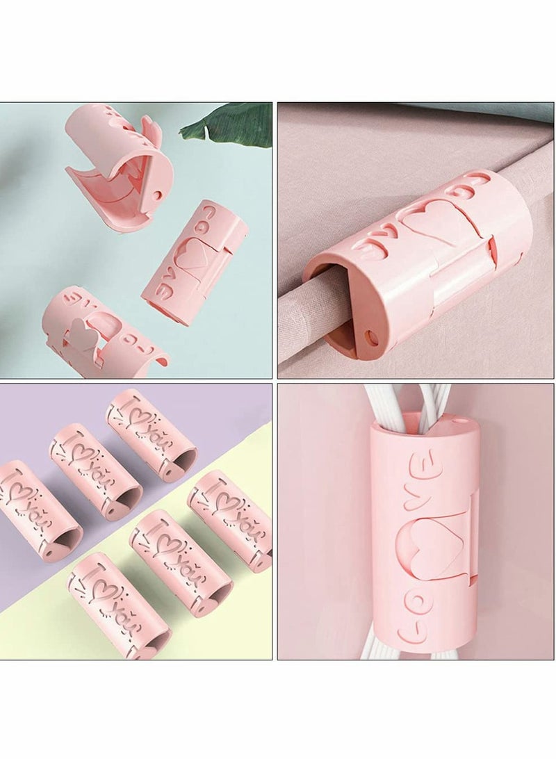 Cobest Bed Sheet Holder Straps Non- Slip Elastic Mattress Corner Clips Adjustable Keep Sheets Snug for Full Size Pink 12pcs - Image 3