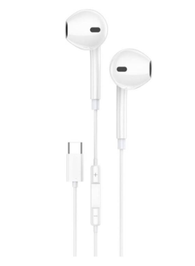 دلوني سماعات رأس سلكية من النوع C - ملاءمة مريحة، صوت عالي الدقة مع ميكروفون مدمج وأدوات تحكم - Image 1