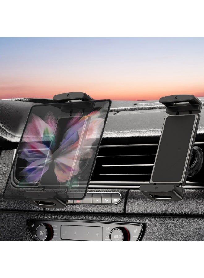 Car Phone Mount for Z Fold, [360° Rotatable & Thick Cases Friendly] Vent Phone Tablet Mount for Car Compatible with Samsung Galaxy Z Fold 5 4 3/iPad Mini Pro Air and More 4"-12.9" Device - Image 1
