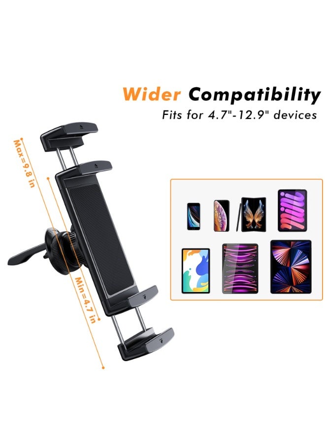Car Phone Mount for Z Fold, [360° Rotatable & Thick Cases Friendly] Vent Phone Tablet Mount for Car Compatible with Samsung Galaxy Z Fold 5 4 3/iPad Mini Pro Air and More 4"-12.9" Device - Image 2
