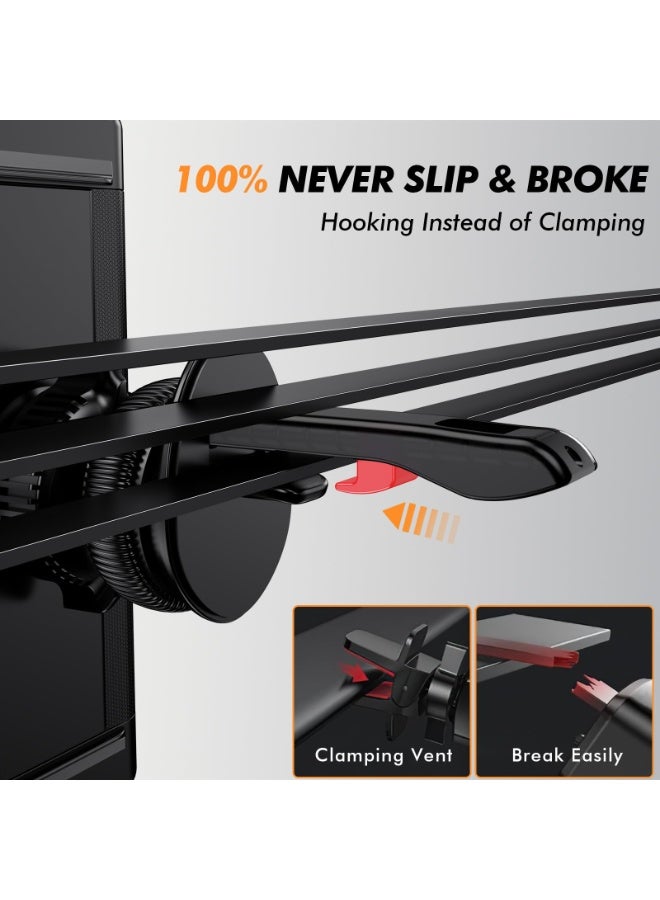 Car Phone Mount for Z Fold, [360° Rotatable & Thick Cases Friendly] Vent Phone Tablet Mount for Car Compatible with Samsung Galaxy Z Fold 5 4 3/iPad Mini Pro Air and More 4"-12.9" Device - Image 4