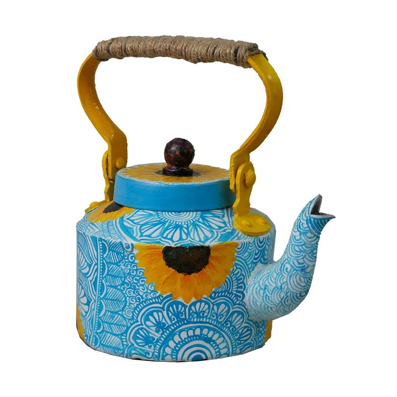Penkraft RetroStyled Tea Kettle HandPainted with Pen Mandala Art - Image 5