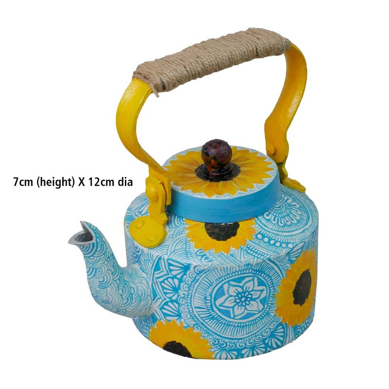 Penkraft RetroStyled Tea Kettle HandPainted with Pen Mandala Art - Image 3