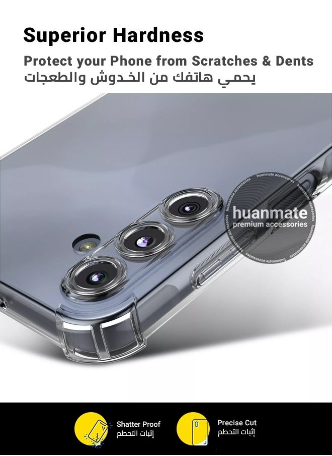 هووانميت - حافظة لهاتف سامسونج جالكسي ايه 16 - 5 جي شفافة - مقاوم للصدمات ومتين وفتحات دقيقة - حماية من الخدوش والغبار والتلطيخ - غطاء خلفي من السيليكون الشفاف لهاتف سامسونج جالكسي ايه 16 - 5 جي - Image 1