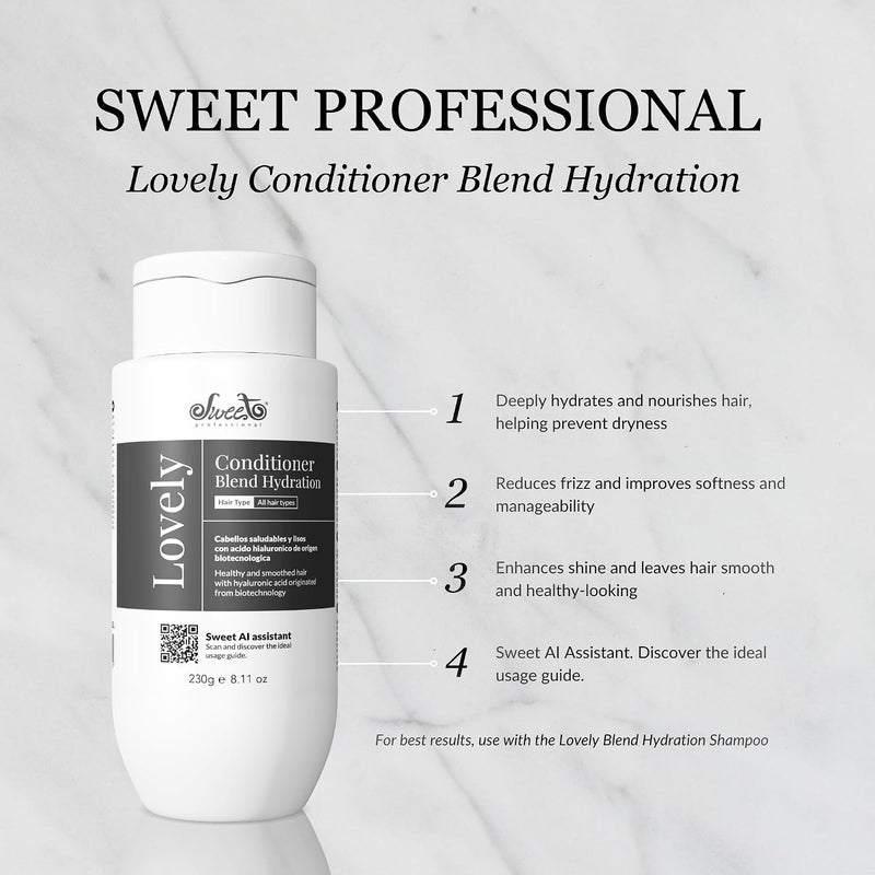 Lovely Conditioner Blend Hydration 230g Moisturizing Hair Conditioner for Dry & Damaged Hair Softening & Smoothing Formula Daily Use