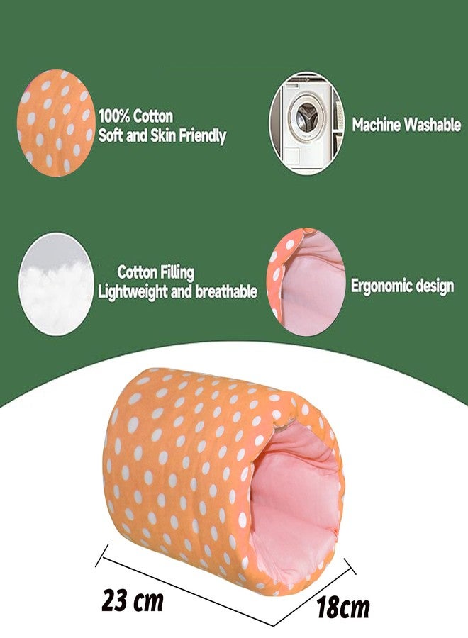 ParentsLap Baby Feeding Arm Pillow for New Born Nursing Pillow for Breast and Bottle Feeding Pillow (Polka dot) (Orange) - Image 2