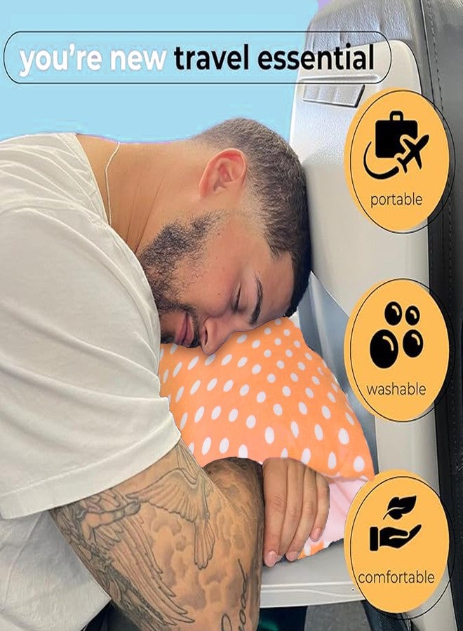 ParentsLap Baby Feeding Arm Pillow for New Born Nursing Pillow for Breast and Bottle Feeding Pillow (Polka dot) (Orange) - Image 3