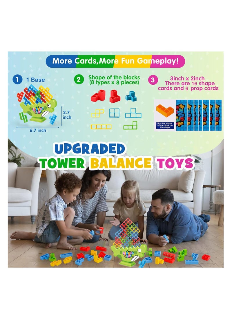 SYOSI Tower Balance Game, Stacking Blocks Board for Kids, Team Building Game for Party, Funny Family Games  - Image 2