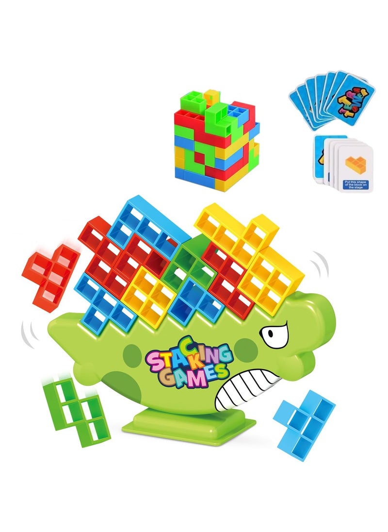 SYOSI Tower Balance Game, Stacking Blocks Board for Kids, Team Building Game for Party, Funny Family Games  - Image 1