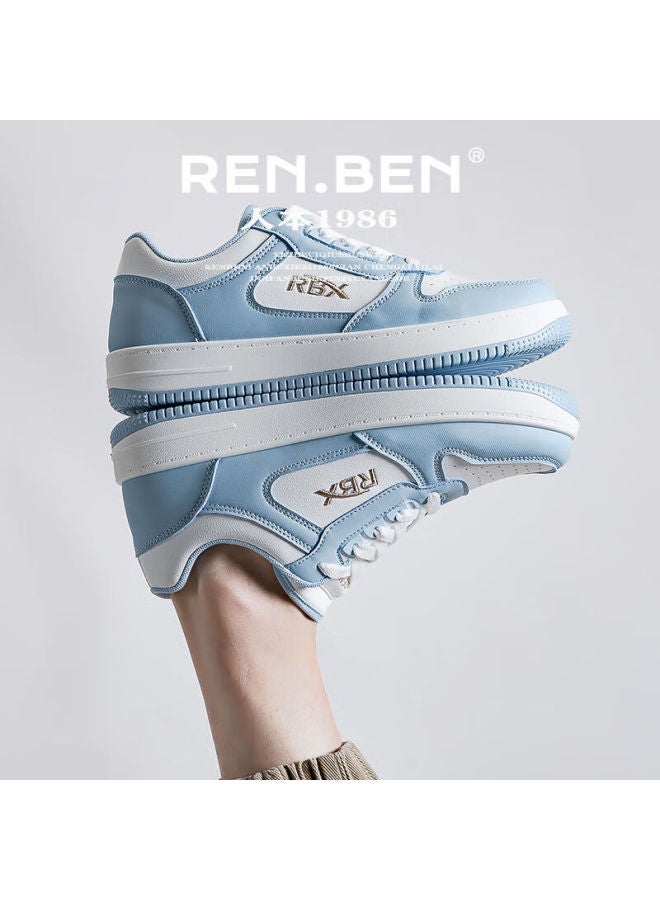Renben North Carolina Blue College Style Non-slip Skate Shoes For Men Spring Summer High-value Color Block Casual Flat Lightweight Sneakers