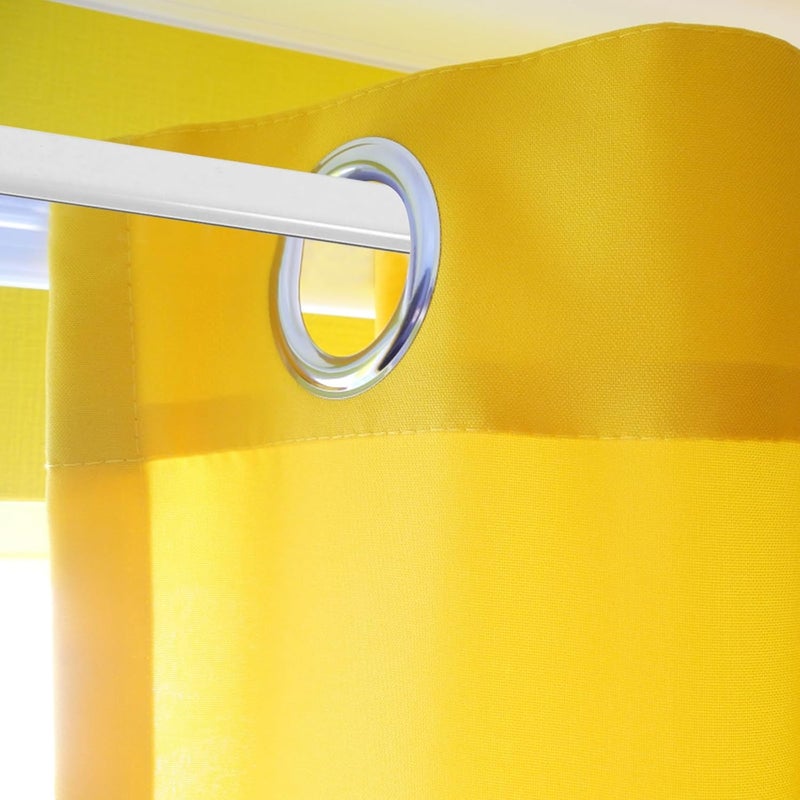 Extendable Shower Curtain Rod and No-drill Telescoping Curtain Rail 40-70cm 4 White Adhesive Hooks, Pressure Tension Rod for Bathroom and Kitchen Divider - Image 4