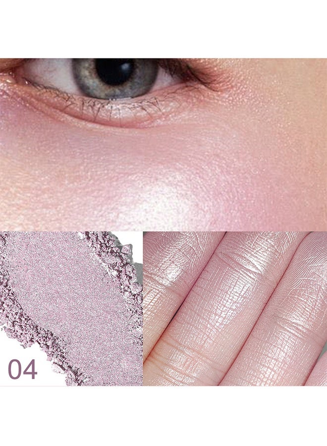 يونج فيجن هايلايتر ، لوحة بودرة هايلايتر مخبوزة ، ظلال لؤلؤية شفافة لامعة لمكياج هايلايتر للوجه ، بودرة أحمر الخدود الأرجواني / الوردي عالية الصبغة #04 - Image 2