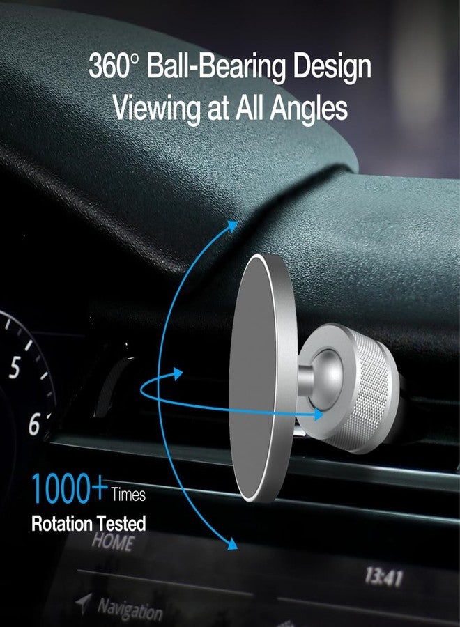 Just Mobile AluDisc Go 360°-Directional Magnetic Aluminum Strong Car Mount Holder Dashboard Vent for iPhone 15/14/13/12 Samsung Galaxy Note and All Phones (ST-510SI) - Image 5